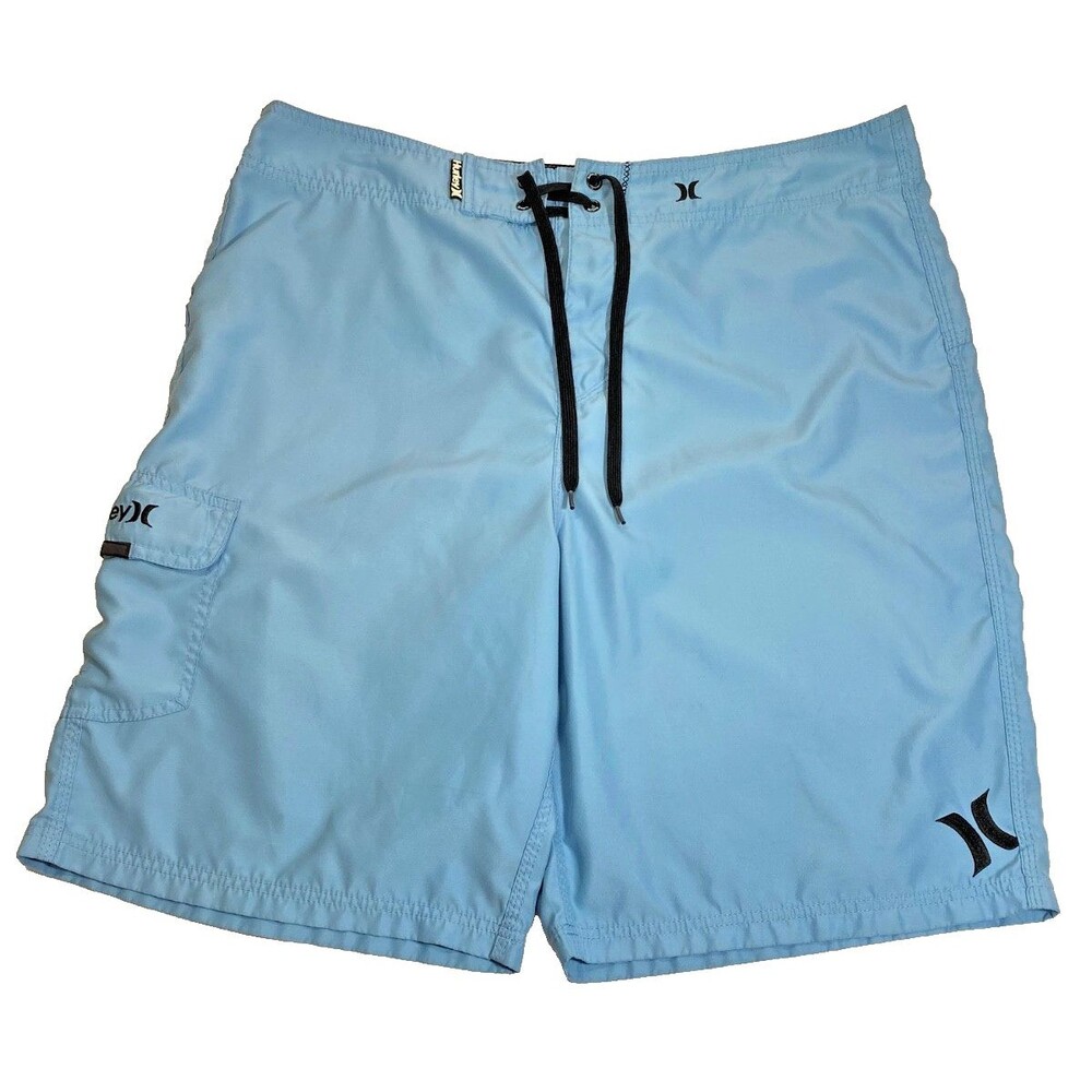 Hurley Board Shorts Swim/Trunks~Men's 36" Light Blue~Surfing~Swimming~Beach~NICE